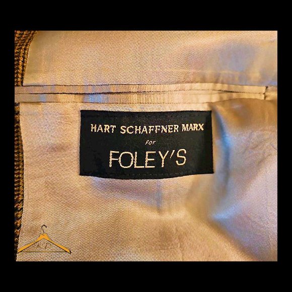 Hart Schaffner Marx Sports Coat - 46R, Tan, Glen Plaid, NWOT - Picture 9 of 13